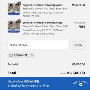 beginner's wheel-throwing class